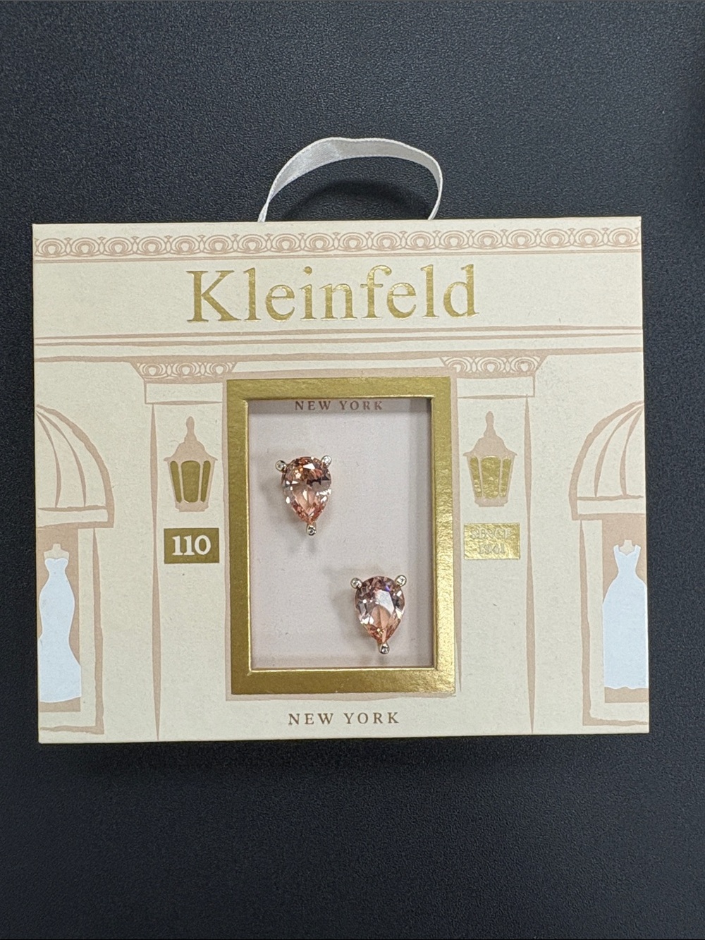 Kleinfeld Rose Gold Teardrop Stud Earrings - Pink Crystal